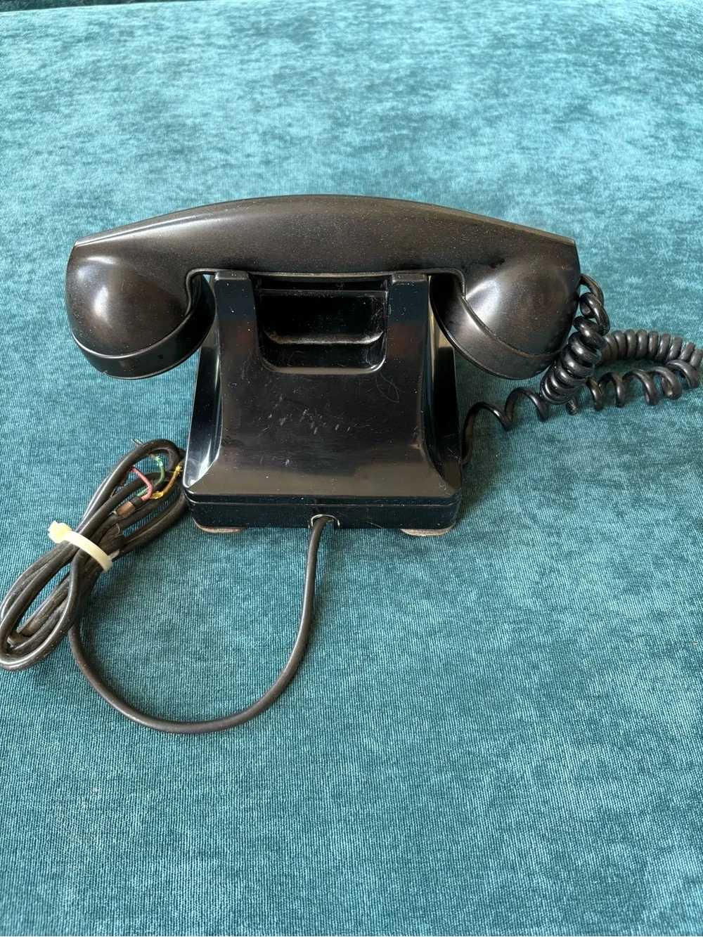 Vintage  Black Rotary Desk Phone - Sony studios